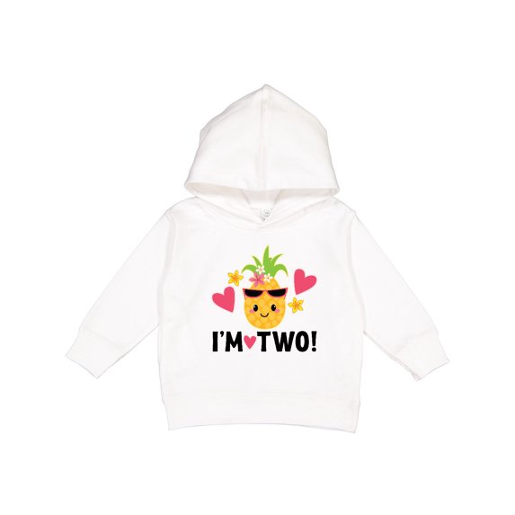 Inktastic 2nd Birthday Pineapple Girls Hawaiian Toddler Hoodie