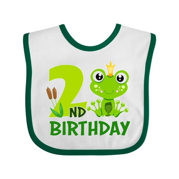 Inktastic 2nd Birthday Prince Frog Boys Baby Bib
