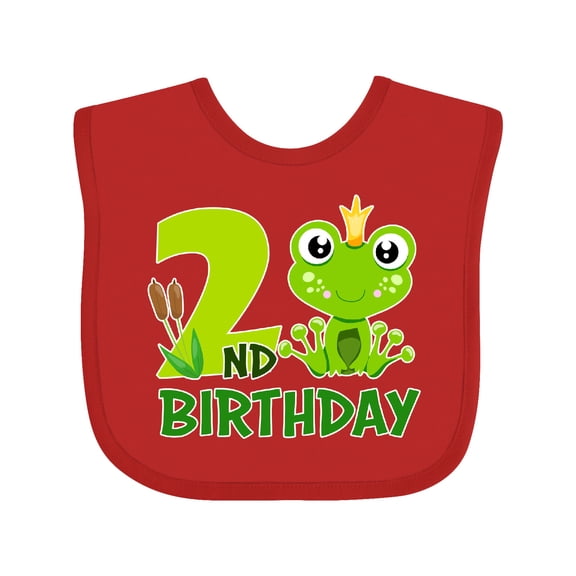 Inktastic 2nd Birthday Prince Frog Boys Baby Bib