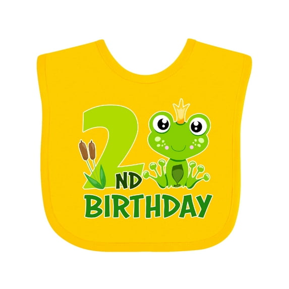 Inktastic 2nd Birthday Prince Frog Boys Baby Bib