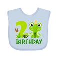 thumbnail image 1 of Inktastic 2nd Birthday Prince Frog Boys Baby Bib, 1 of 4