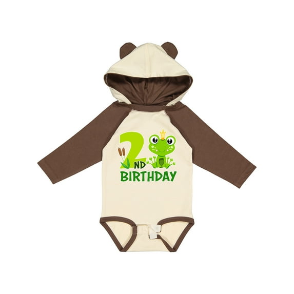 Inktastic 2nd Birthday Prince Frog Boys Long Sleeve Baby Bodysuit