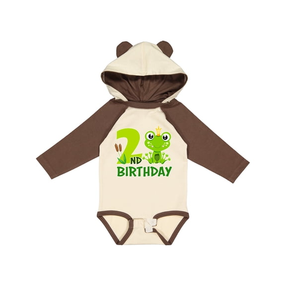 Inktastic 2nd Birthday Prince Frog Boys Long Sleeve Baby Bodysuit