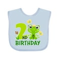 thumbnail image 1 of Inktastic 2nd Birthday Princess Frog Girls Baby Bib, 1 of 4