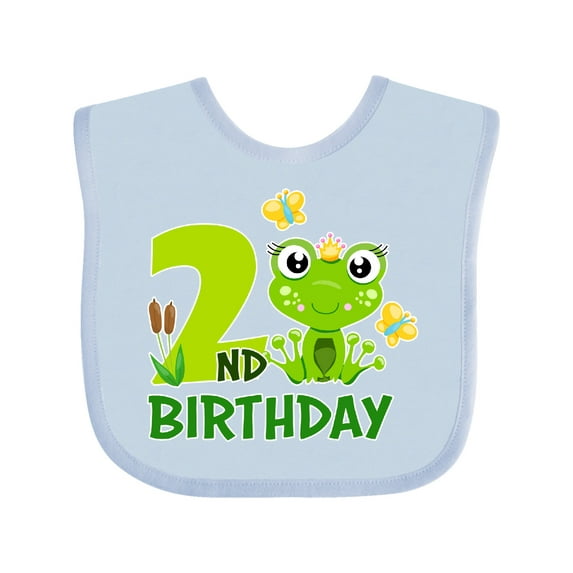 Inktastic 2nd Birthday Princess Frog Girls Baby Bib