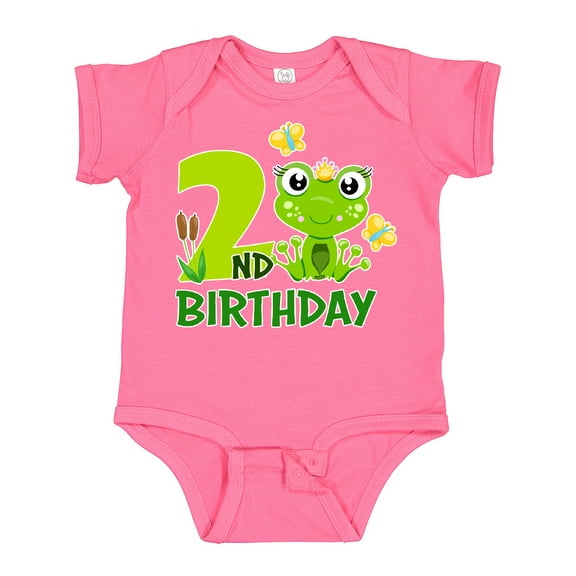 Inktastic 2nd Birthday Princess Frog Girls Baby Bodysuit