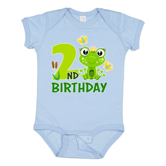 Inktastic 2nd Birthday Princess Frog Girls Baby Bodysuit