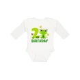 thumbnail image 1 of Inktastic 2nd Birthday Princess Frog Girls Long Sleeve Baby Bodysuit, 1 of 5