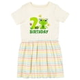 thumbnail image 1 of Inktastic 2nd Birthday Princess Frog Girls Toddler Dress, 1 of 5