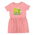 thumbnail image 1 of Inktastic 2nd Birthday Princess Frog Girls Toddler Dress, 1 of 5