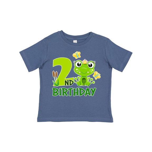 Inktastic 2nd Birthday Princess Frog Girls Toddler T-Shirt