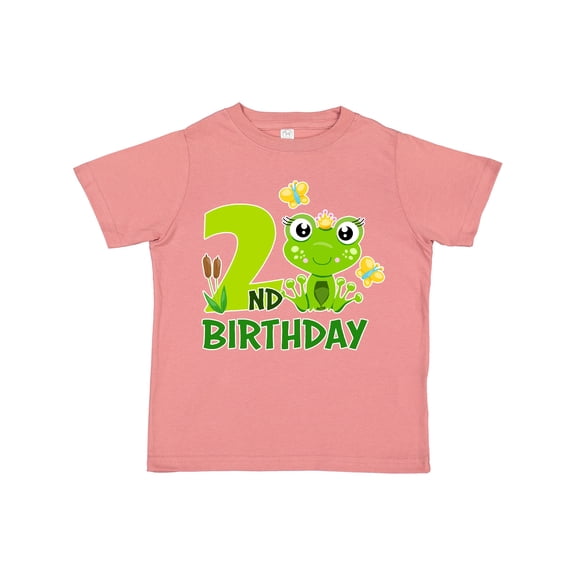 Inktastic 2nd Birthday Princess Frog Girls Toddler T-Shirt