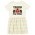 thumbnail image 1 of Inktastic 2nd Birthday Racing Car Girls Toddler Dress, 1 of 5