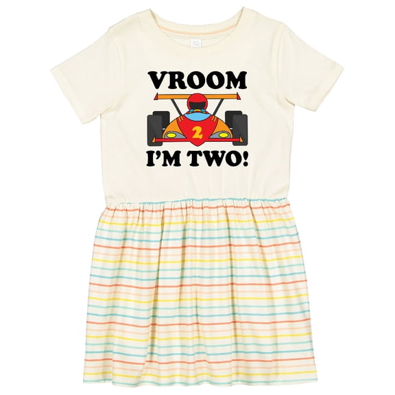 Inktastic 2nd Birthday Racing Car Girls Toddler Dress