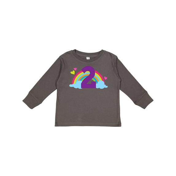 Inktastic 2nd Birthday Rainbow Cute Girls Girls Long Sleeve Toddler T-Shirt