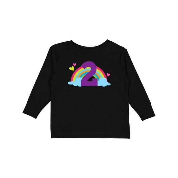 Inktastic 2nd Birthday Rainbow Cute Girls Girls Long Sleeve Toddler T-Shirt