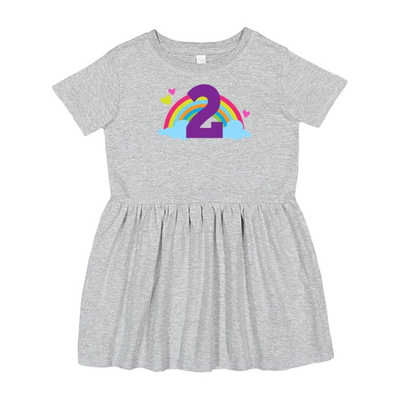 Inktastic 2nd Birthday Rainbow Cute Girls Girls Toddler Dress