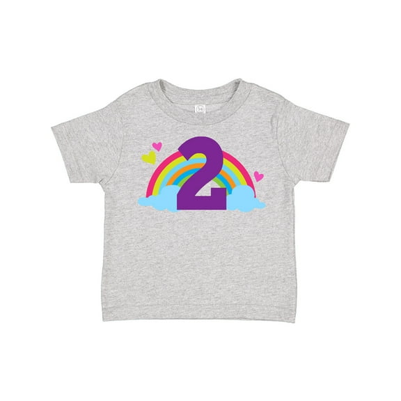 Inktastic 2nd Birthday Rainbow Cute Girls Girls Toddler T-Shirt