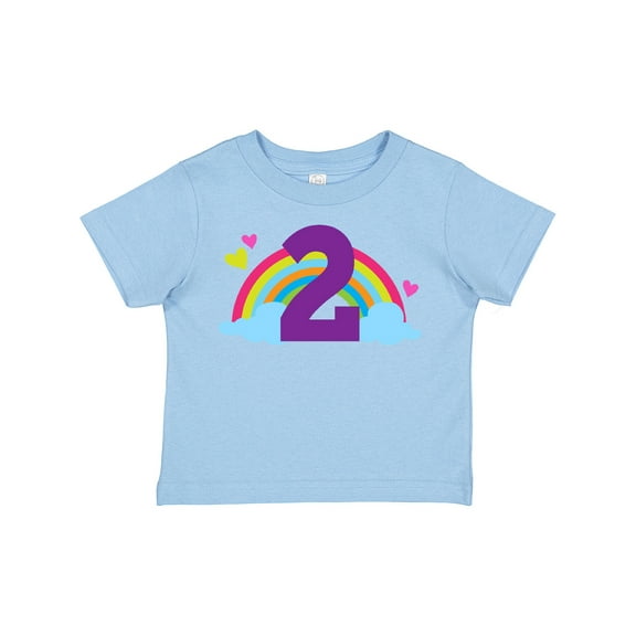 Inktastic 2nd Birthday Rainbow Cute Girls Girls Toddler T-Shirt