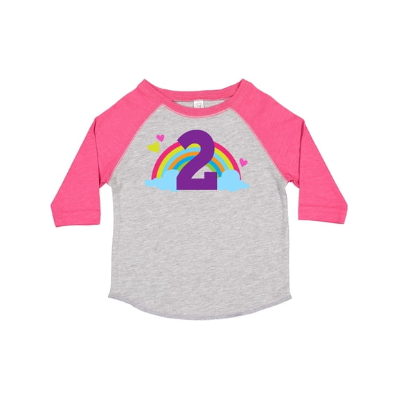 Inktastic 2nd Birthday Rainbow Cute Girls Girls Toddler T-Shirt