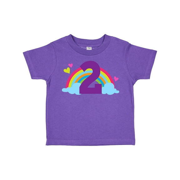 Inktastic 2nd Birthday Rainbow Cute Girls Girls Toddler T-Shirt