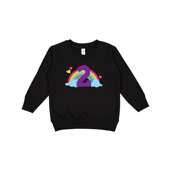 Inktastic 2nd Birthday Rainbow Cute Girls Toddler Sweatshirt