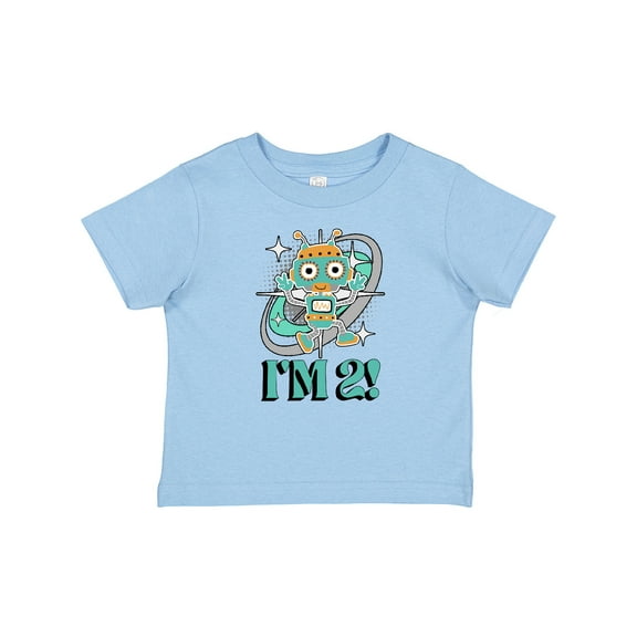 Inktastic 2nd Birthday Retro Robot 2 Year Old Boy Boys Baby T-Shirt
