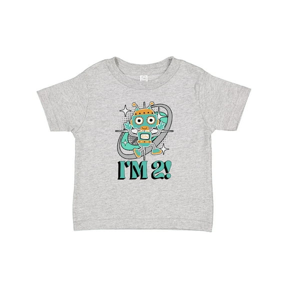 Inktastic 2nd Birthday Retro Robot 2 Year Old Boy Boys Baby T-Shirt