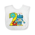 thumbnail image 1 of Inktastic 2nd Birthday Robot Boys or Girls Baby Bib, 1 of 4