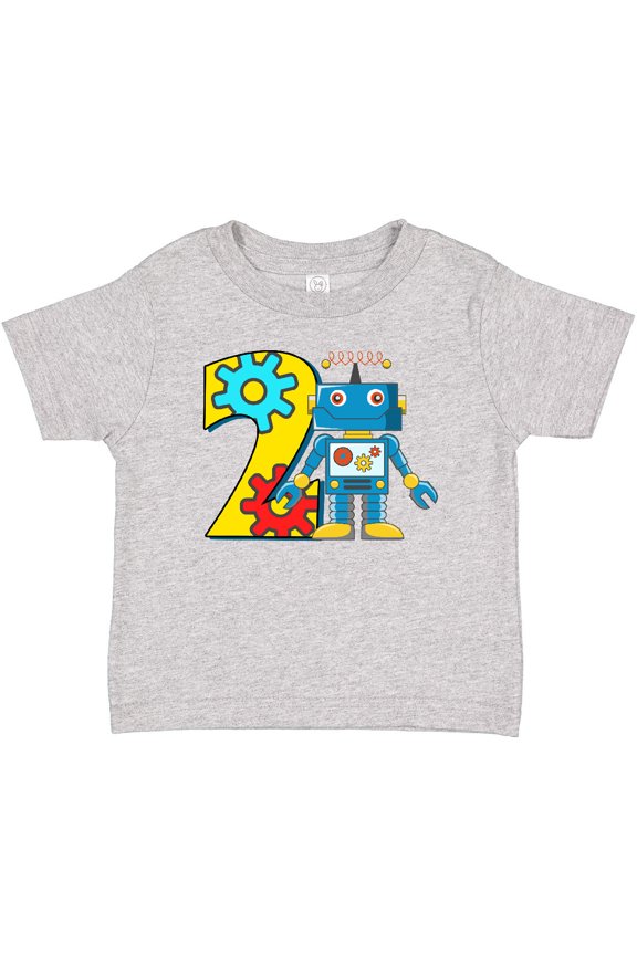 2nd Birthday Robot Boys or Girls Baby T-Shirt