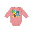 thumbnail image 1 of Inktastic 2nd Birthday Robot Boys or Girls Long Sleeve Baby Bodysuit, 1 of 5