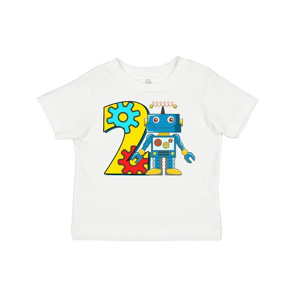 Inktastic 2nd Birthday Robot Boys or Girls Toddler T-Shirt