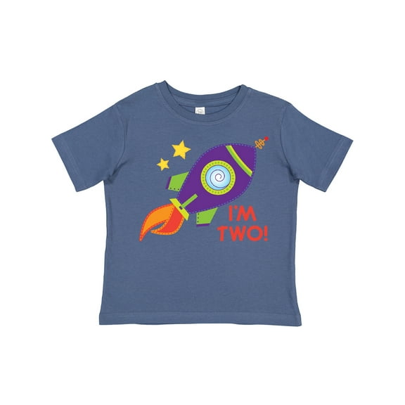 Inktastic 2nd Birthday Rocketship Space Party Boys or Girls Toddler T-Shirt