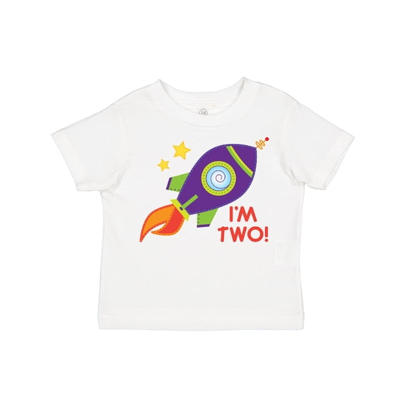 Inktastic 2nd Birthday Rocketship Space Party Boys or Girls Toddler T-Shirt