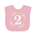 thumbnail image 1 of Inktastic 2nd Birthday Rose Wreath 2 Year Old Girl Girls Baby Bib, 1 of 4