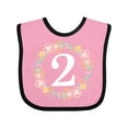 thumbnail image 1 of Inktastic 2nd Birthday Rose Wreath 2 Year Old Girl Girls Baby Bib, 1 of 4