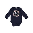 thumbnail image 1 of Inktastic 2nd Birthday Rose Wreath 2 Year Old Girl Girls Long Sleeve Baby Bodysuit, 1 of 5
