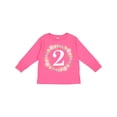 thumbnail image 1 of Inktastic 2nd Birthday Rose Wreath 2 Year Old Girl Girls Long Sleeve Toddler T-Shirt, 1 of 5