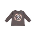 thumbnail image 1 of Inktastic 2nd Birthday Rose Wreath 2 Year Old Girl Girls Long Sleeve Toddler T-Shirt, 1 of 5