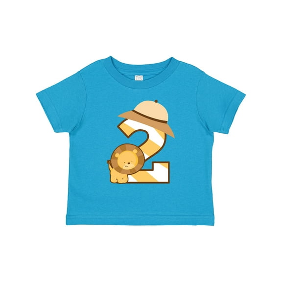 Inktastic 2nd Birthday Safari Lion 2 Year Old Boys or Girls Toddler T-Shirt
