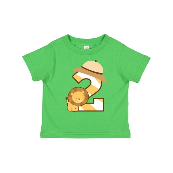 Inktastic 2nd Birthday Safari Lion 2 Year Old Boys or Girls Toddler T-Shirt