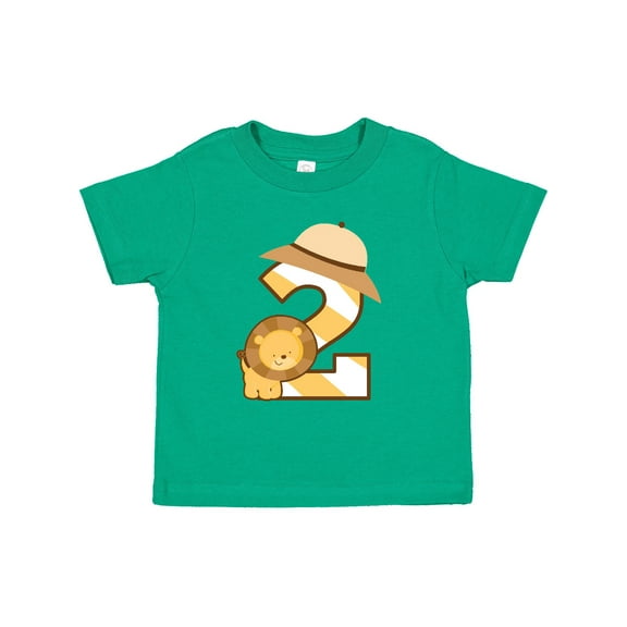 Inktastic 2nd Birthday Safari Lion 2 Year Old Boys or Girls Toddler T-Shirt