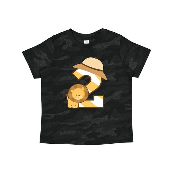 Inktastic 2nd Birthday Safari Lion 2 Year Old Boys or Girls Toddler T-Shirt