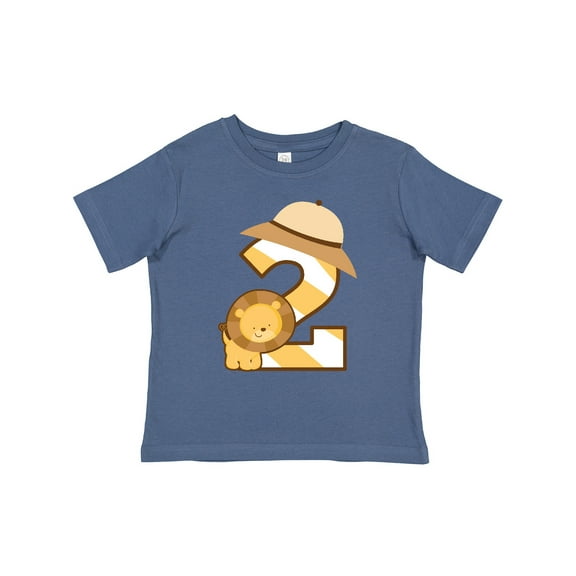 Inktastic 2nd Birthday Safari Lion 2 Year Old Boys or Girls Toddler T-Shirt