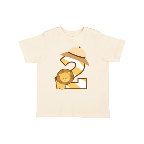 Inktastic 2nd Birthday Safari Lion 2 Year Old Boys or Girls Toddler T-Shirt
