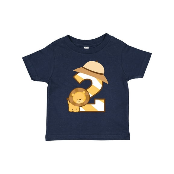 Inktastic 2nd Birthday Safari Lion 2 Year Old Boys or Girls Toddler T-Shirt
