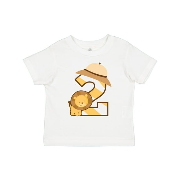 Inktastic 2nd Birthday Safari Lion 2 Year Old Boys or Girls Toddler T-Shirt