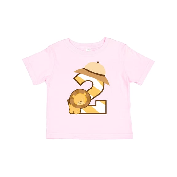 Inktastic 2nd Birthday Safari Lion 2 Year Old Boys or Girls Toddler T-Shirt