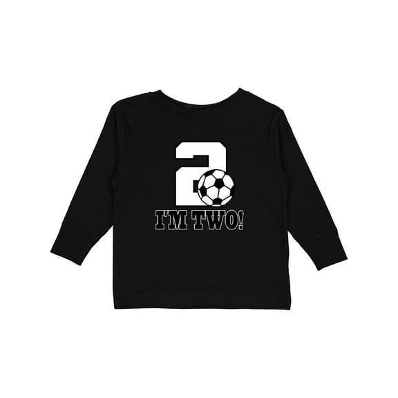 Inktastic 2nd Birthday Soccer Boys or Girls Long Sleeve Toddler T-Shirt