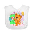 thumbnail image 1 of Inktastic 2nd Birthday Teddy Bear Boys or Girls Baby Bib, 1 of 4